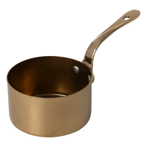 Genware - 4.5oz Vintage Gold Mini Sauce Pan (6 Per Case) - GWSMS7GDV