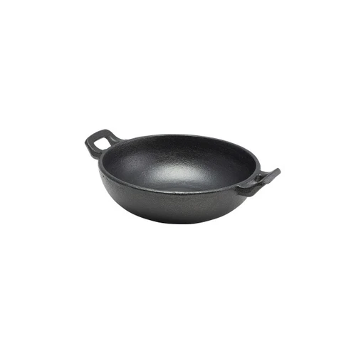 Genware - 22.5oz Cast Iron Wok (6 Per Case) - GWC175