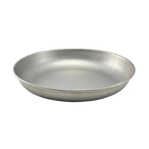 Genware - 8" Vintage Stainless Steel Coupe Plate (24 Per Case) - GWSCP20V