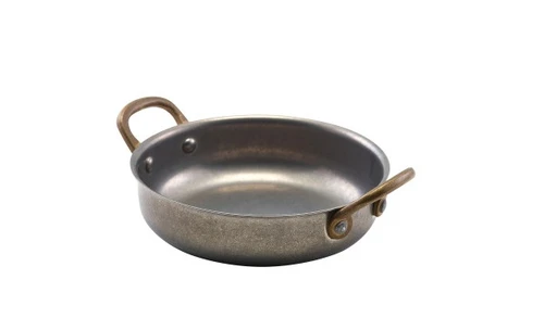 Genware - 16oz Vintage Stainless Steel Round Dish (6 Per Case) - GWSRD14V