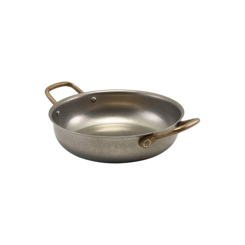 Genware - 40oz Vintage Stainless Steel Round Dish (6 Per Case) - GWSRD19V