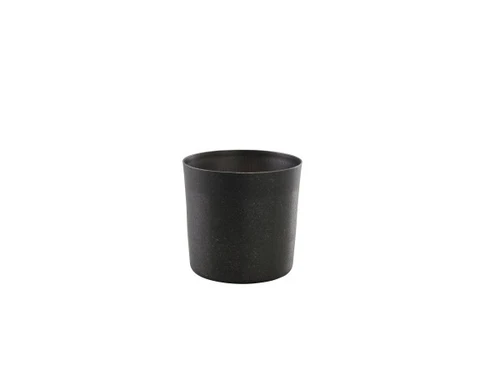 Genware - 12.75oz Vintage Black Stainless Steel Serving Cup (12 Per Case) - GWSVC8BKV