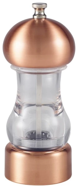 Genware - 5.5" Copper Acrylic Grinder Salt or Pepper (6 Per Case) - GWSPGRC14C