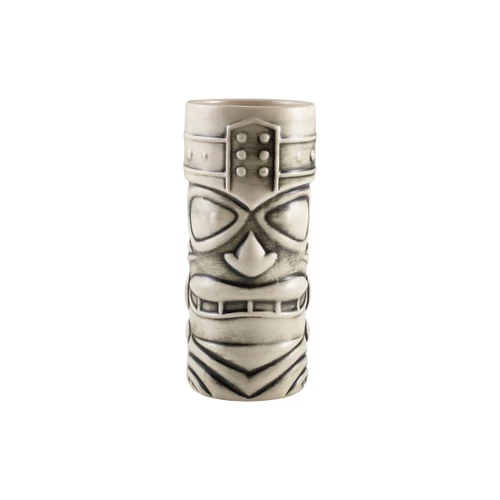 Genware - 14oz White Stoneware Tiki Mug (4 Per Case) - GWTKM400W
