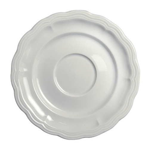 Steelite - 6.75" Pillivuyt Queen Ann Porcelain Breakfast Saucer (12 Per Case) - 6640V917