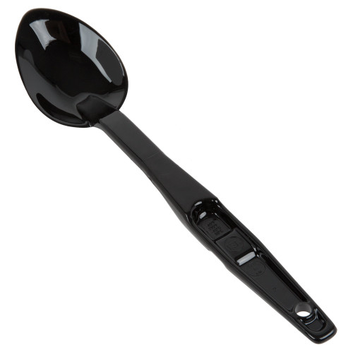 Cambro - CamWear 13" Black Solid Serving Spoon - SPO13CW110