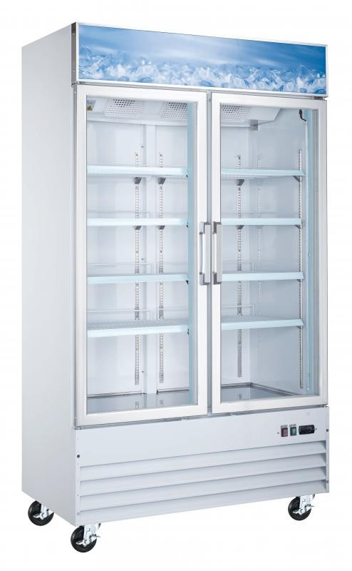 Omcan 49" Dual Glass Door Freezer With With "Œd" Type Breaker 50031