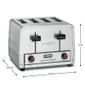 Waring - Heavy-Duty 4-Slot Toaster - WCT805B