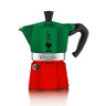 Bialetti - Moka 6 Cup Tri-Colour Aluminum Stove Top Espresso Maker