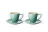 Le Creuset - Sage Minimalist Espresso Cups and Saucers - Set of 2