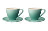 Le Creuset - 0.2 L Sage Minimalist Cappuccino Cups and Saucers - Set of 2