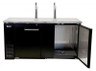 Omcan - 69" Double Solid Door Beer Bottle Dispenser With Two Taps - 50068