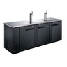 Omcan - 90" Triple Solid Door Beer Bottle Dispenser With Two Taps - 50069