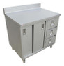 Omcan - 30" X 48" Worktable With Cabinet, Drawers, And Sliding Doors - 45284