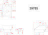 Omcan - 10" X 14" X 5" Stainless Steel Single Drop In Sink With 6" Left-Back-Right Splash - 39785