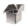 Omcan - 10" X 14" X 10" Stainless Steel Single Drop In Sink With 6" Left-Back-Right Splash - 39786