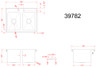 Omcan - 10" X 14" X 10" Stainless Steel Double Tub Drop In Sink With Flat Top - 39782