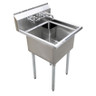 Omcan - 18" X 18" X 11" One Tub Sink With 1.8" Corner Drain And No Drain Board - 22112