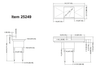 Omcan - 18" X 18" X 11" One Tub Sink With 1.8" Corner Drain And Two Drain Boards - 25249