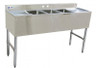 Omcan - Under Bar Sink With 3 Compartments With Two Drain Boards - 25274