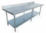 Omcan - 24" X 96" Stainless Steel Heavy-Duty Worktable With 4" Backsplash - 23800