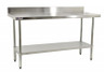 Omcan - 24" X 30" Stainless Steel Heavy-Duty Worktable With 4" Backsplash - 23794