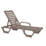 Grosfillex - Bahia French Taupe Stacking Chaise Lounge (2 Pack)