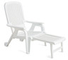 Grosfillex - Bahia White Stacking Deck Chair
