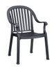 Grosfillex - Colombo Charcoal Stacking Armchair