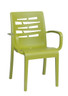 Grosfillex - Essenza Fern Green Stacking Armchair