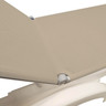 Grosfillex - Jamaica Beach Beige With White Frame Stacking Chaise Lounge (2 Pack)