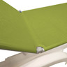 Grosfillex - Jamaica Beach Fern Green With White Frame Stacking Chaise Lounge (16 Pack)