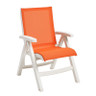 Grosfillex - Jamaica Beach Orange With White Frame Folding Chair