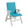 Grosfillex - Jamaica Beach Turquoise With White Frame Folding Chair