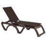 Grosfillex - Java Chaise Lounge Bronze Weave With Bronze Frame Stackable Chaise Lounge