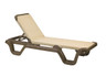 Grosfillex - Marina Khaki With Bronze Frame Adjustable Chaise Lounge