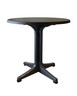 Grosfillex - Omega 34" Round Dark Concrete & Charcoal Table