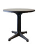 Grosfillex - Omega 34" Round Metal Brushed & Charcoal table