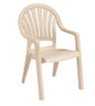 Grosfillex - Pacific Fanback Sandstone Stacking Armchair