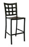 Grosfillex - Plazza Black Stacking Barstool (2 Pack)