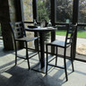 Grosfillex - Plazza Black Stacking Barstool (8 Pack)