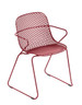 Grosfillex - Ramatuelle '73 Rouge Bossa Nova Stacking Dining Armchair