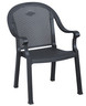 Grosfillex - Sumatra Classic Charcoal Stacking Dining Armchair