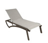 Grosfillex - Sunset Beige/ Fusion Bronze Outdoor Stackable Chaise Lounge