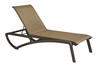 Grosfillex - Sunset Cognac/ Fusion Bronze Outdoor Stackable Chaise Lounge