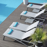 Grosfillex - Sunset 20" x 20" Platinum Gray Outdoor Low Table - US040289