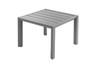 Grosfillex - Sunset 20" x 20" Platinum Gray Outdoor Low Table - US040289