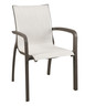 Grosfillex - Sunset Beige/ Fusion Bronze Outdoor Stacking Armchair