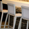 Grosfillex - Sunset Gray/ Platinum Gray Outdoor Stacking Armless Barstool (2 Pack)