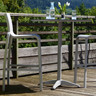 Grosfillex - Sunset Gray/ Platinum Gray Outdoor Stacking Armless Barstool (2 Pack)